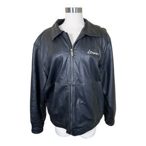 Gear For Sports Legend VTG Black Mens Bomber Jacket Size Large